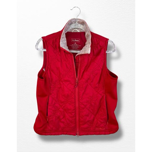 LL Bean Women’s Quilted Sherpa Lined Vest, Size M - Picture 10 of 13